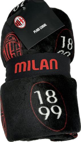 Hermet srl Plaid MILAN calcio matrimoniale 210x150 cm FC Ufficiale 26’ Magazzinieuropa