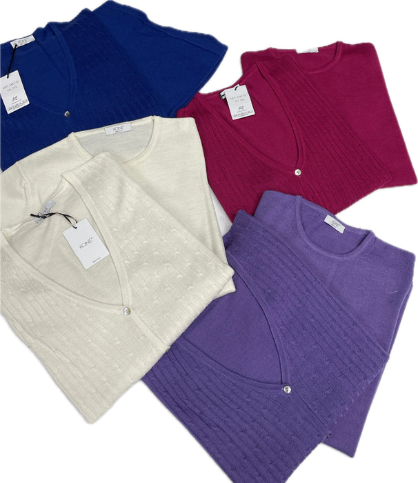 Koine Gemelli donna misto lana made in Italy giacca aperta + maglia uguali Magazzinieuropa