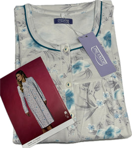 Linclalor Camicia da notte cotone caldo Linclalor 26' Argento e Panna Magazzinieuropa