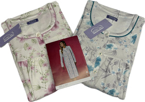 Linclalor Camicia da notte cotone caldo Linclalor 26' Argento e Panna Magazzinieuropa