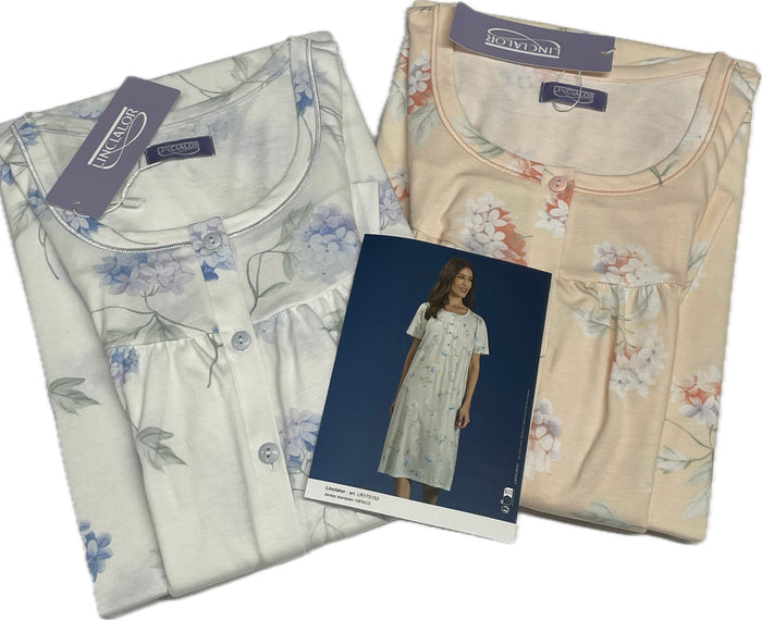 Linclalor Camicia da notte Linclalor cotone 100% mezza manica Classica Magazzinieuropa
