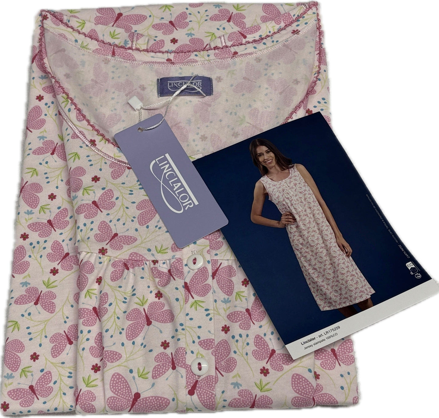 Linclalor Camicia da notte Linclalor / Vestito spalla Farfalle giovane 25' Magazzinieuropa