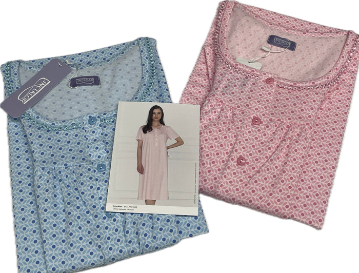 Linclalor Camicia da notte mezza manica Linclalor classica carrè stock Magazzinieuropa