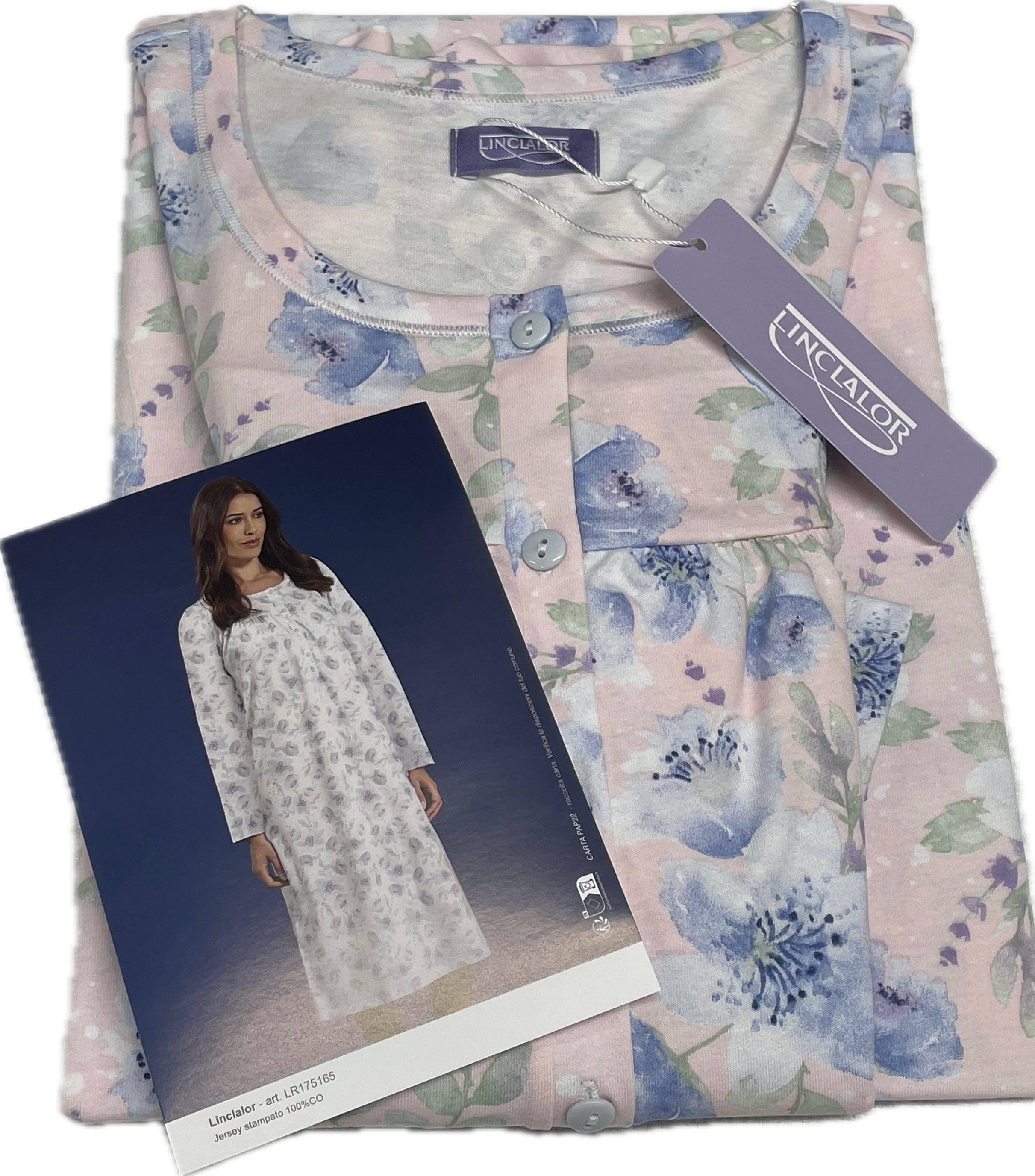 Camicia da notte M/L Linclalor cotone fine serie