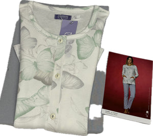 Linclalor Pigiama donna Linclalor aperto caldo cotone farfalle 2026 Magazzinieuropa