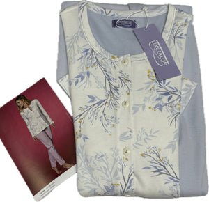 Linclalor Pigiama Linclalor classico fiori caldo cotone inverno 2026 Magazzinieuropa