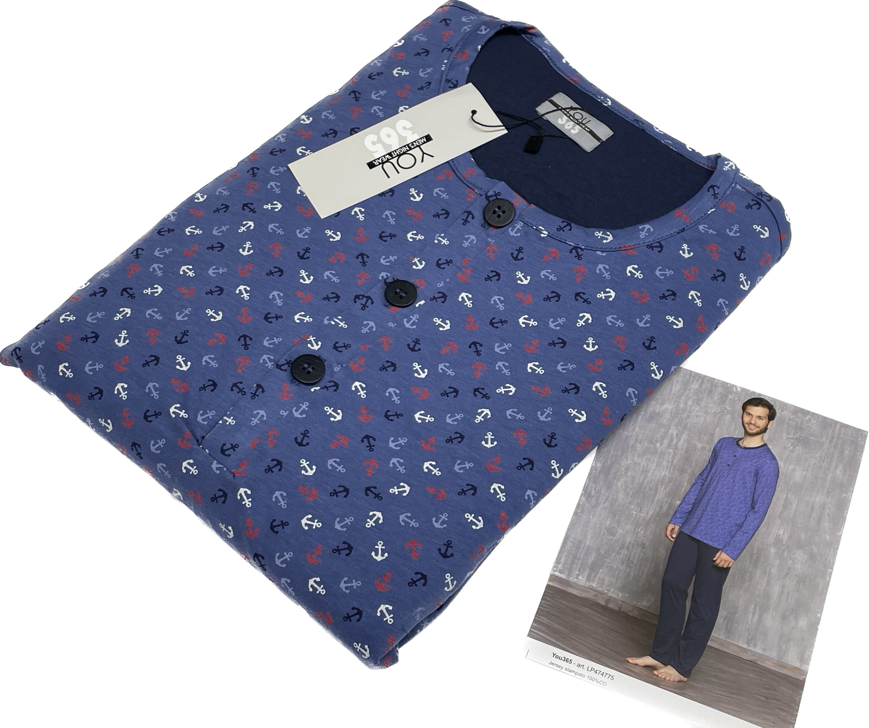 Pigiama marino uomo Linclalor leggero