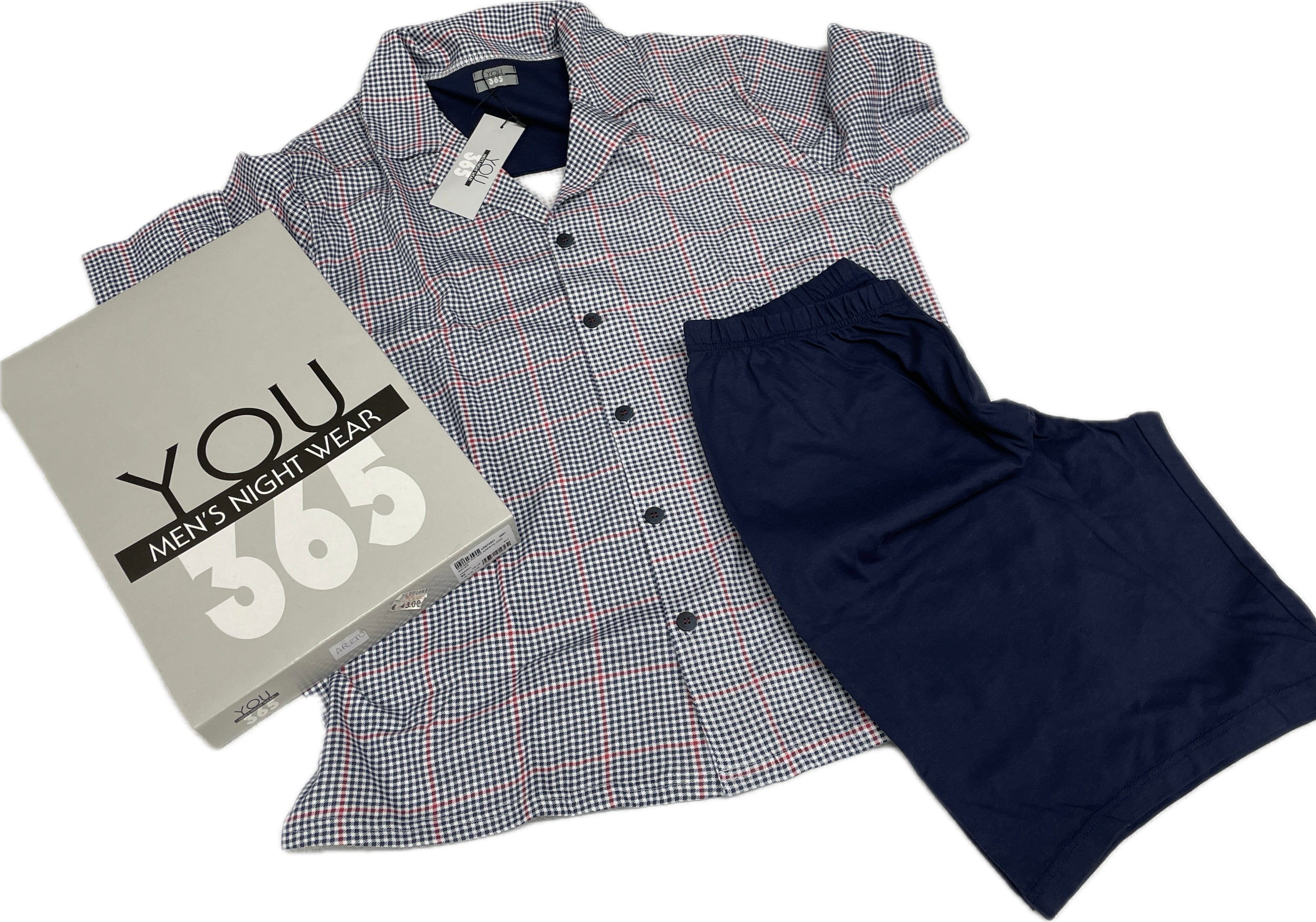 Pigiama uomo aperto mezza manica e gamba corta Linclalor