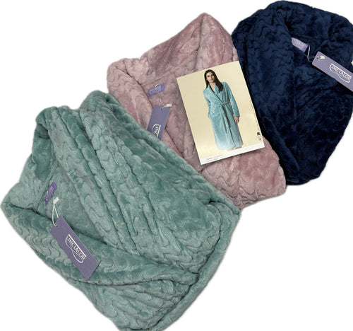 Linclalor Vestaglia da camera donna Linclalor giovane calda lunga in Coral pile 26’ Magazzinieuropa