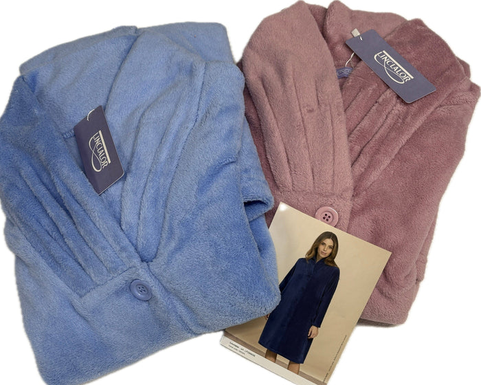 Linclalor Vestaglia da camera donna Linclalor giovane calda lunga Rosa e azzurra Magazzinieuropa