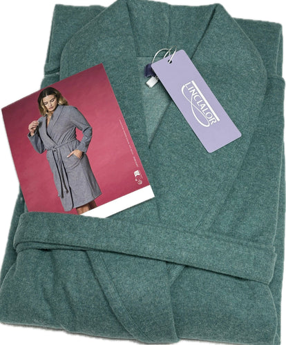 Linclalor Vestaglia felpata incrocio donna Linclalor classica 2026 verde classica Magazzinieuropa