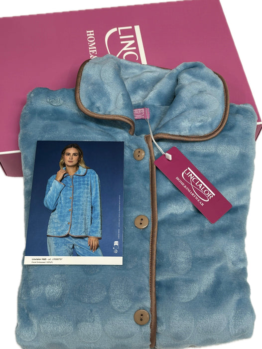 Linclalor Vestaglia giacca da camera Linclalor giovane Turchese bottoni Magazzinieuropa