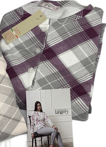 Lingery Manuela Pigiama donna caldo cotone 100% made in Italy Magazzinieuropa
