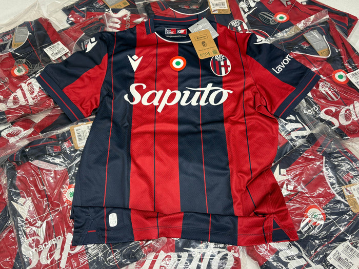 Macron BFC M25/26 HOME SHIRT SS SR NS/NS Ufficiale BOLOGNA BFC1909 nuova 07/25 Magazzinieuropa