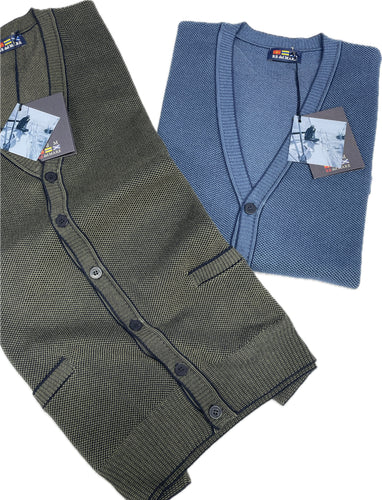 Maglificio Rodes srl Cardigan giacca con bottoni Re del Mare con tasche estivo Magazzinieuropa