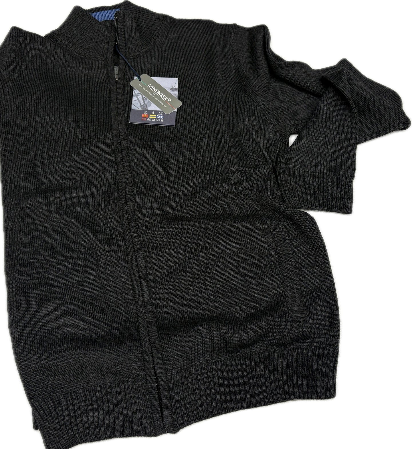 Maglificio Rodes srl Giacca di lana full zip RededelMare made in Italy collezione 2026 Magazzinieuropa