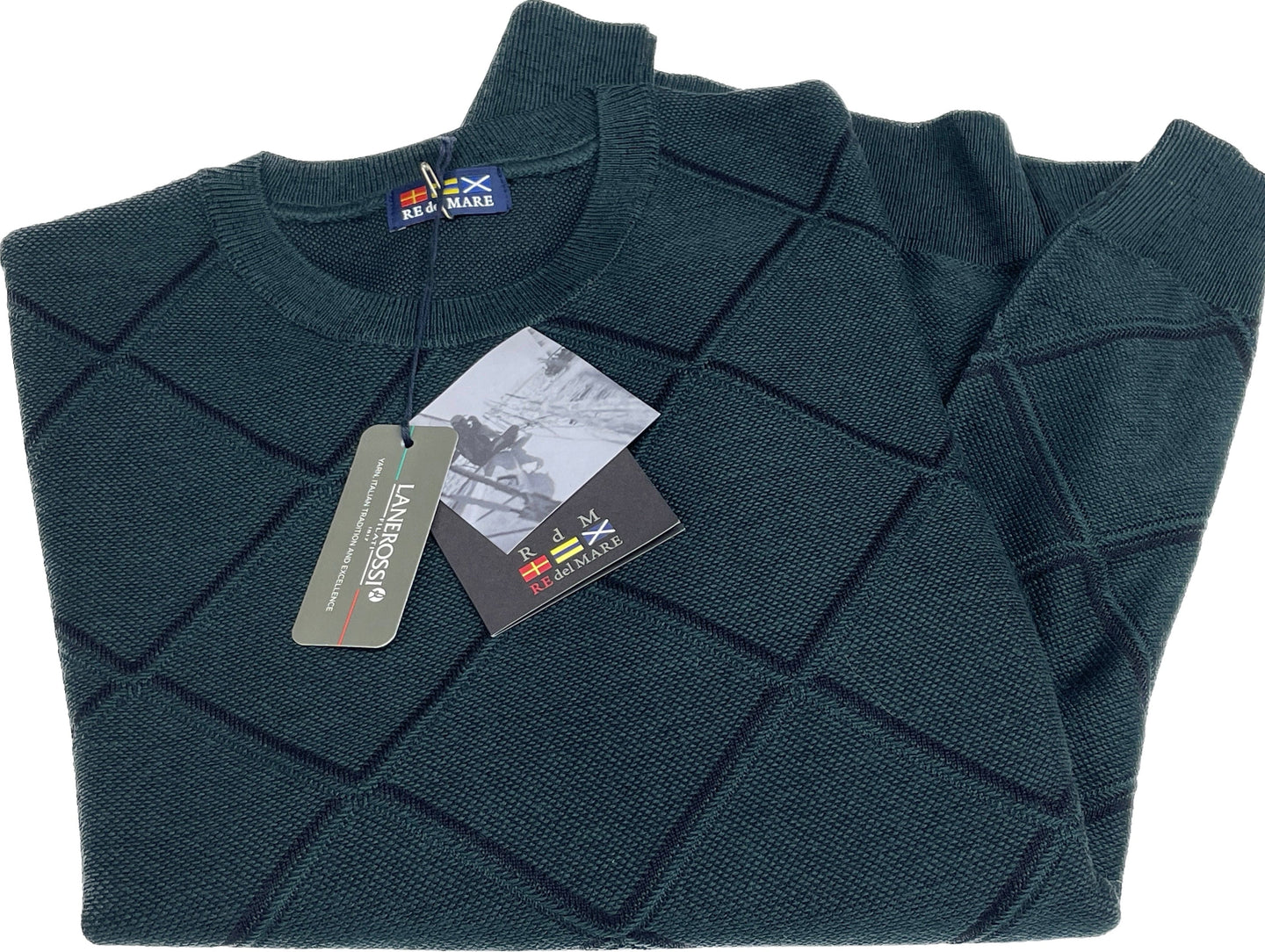 Maglificio Rodes srl Girocollo da uomo misto lana uomo Re del mare made in Italy Magazzinieuropa