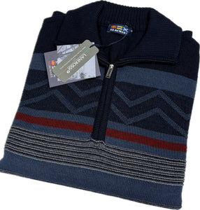 Maglificio Rodes srl Maglione di lana mezza zip RedelMare made in Italy Magazzinieuropa