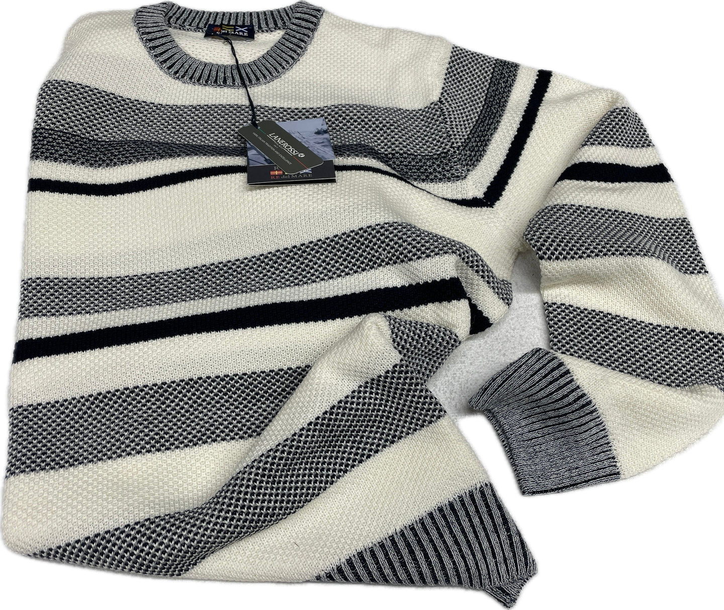 Maglificio Rodes srl Maglione girocollo uomo di lana Re del mare Magazzinieuropa