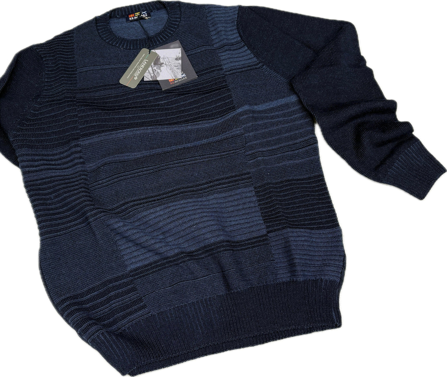 Maglificio Rodes srl Maglione girocollo uomo di lana Re del mare Mistolana made in Italy Magazzinieuropa