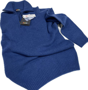 Maglificio Rodes srl Maglione Pura Lana 100% mezza zip uomo Re del mare made in Italy Magazzinieuropa