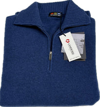 Carica l&#39;immagine nel visualizzatore di Gallery, Maglificio Rodes srl Maglione Pura Lana 100% mezza zip uomo Re del mare made in Italy Magazzinieuropa
