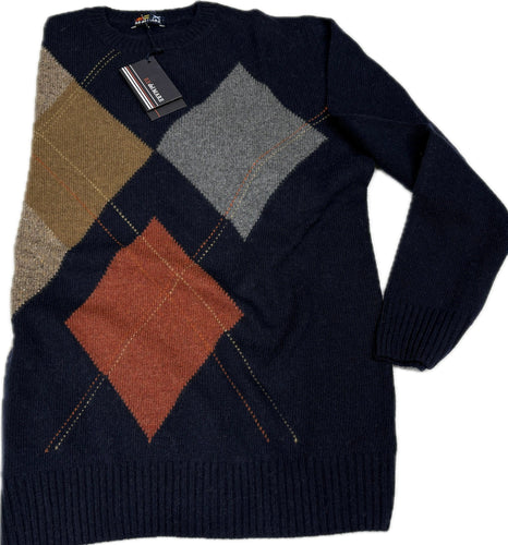 Maglificio Rodes srl Maglione uomo lana Rombi colorato RedeMare made in Italy Magazzinieuropa