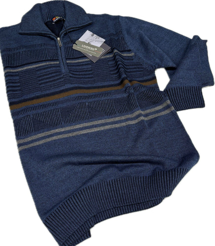 Maglificio Rodes srl Maglione uomo mezza zip Re del mare made in Italy collezione 2026 Magazzinieuropa