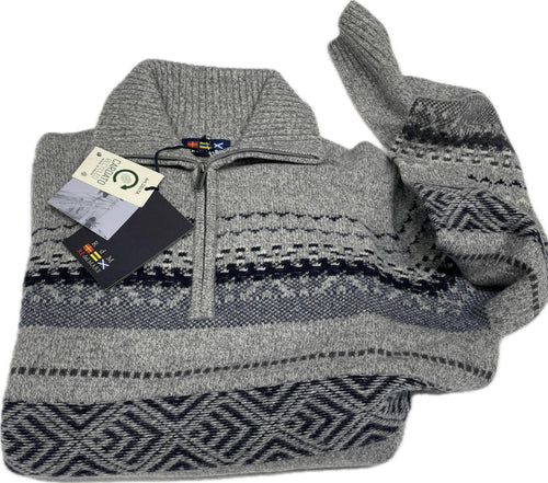 Maglificio Rodes srl Maglione zip uomo di lana Re del mare made in Italy Magazzinieuropa