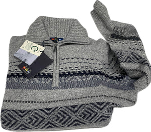 Maglificio Rodes srl Maglione zip uomo di lana Re del mare made in Italy Magazzinieuropa