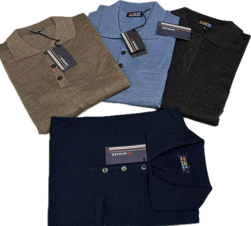 Maglificio Rodes srl Polo da uomo misto lana uomo Re del mare Italiana con taschino Magazzinieuropa