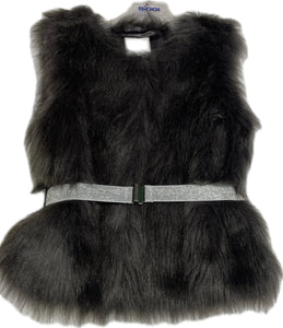 Miniconf Giacca bimba gilet di pelliccia ecologica Magazzinieuropa