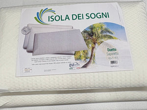 Niucci Guanciale Memory 3D la coppia Made in Italy 50x80 cm Italia Magazzinieuropa