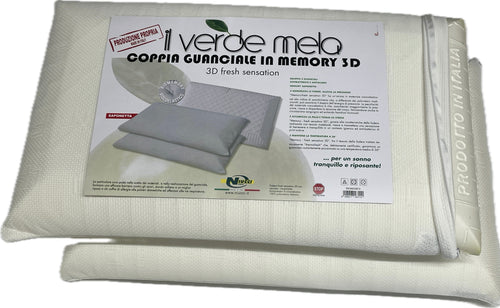 Niucci Guanciale Memory 3D la coppia Made in Italy 50x80 cm Magazzinieuropa