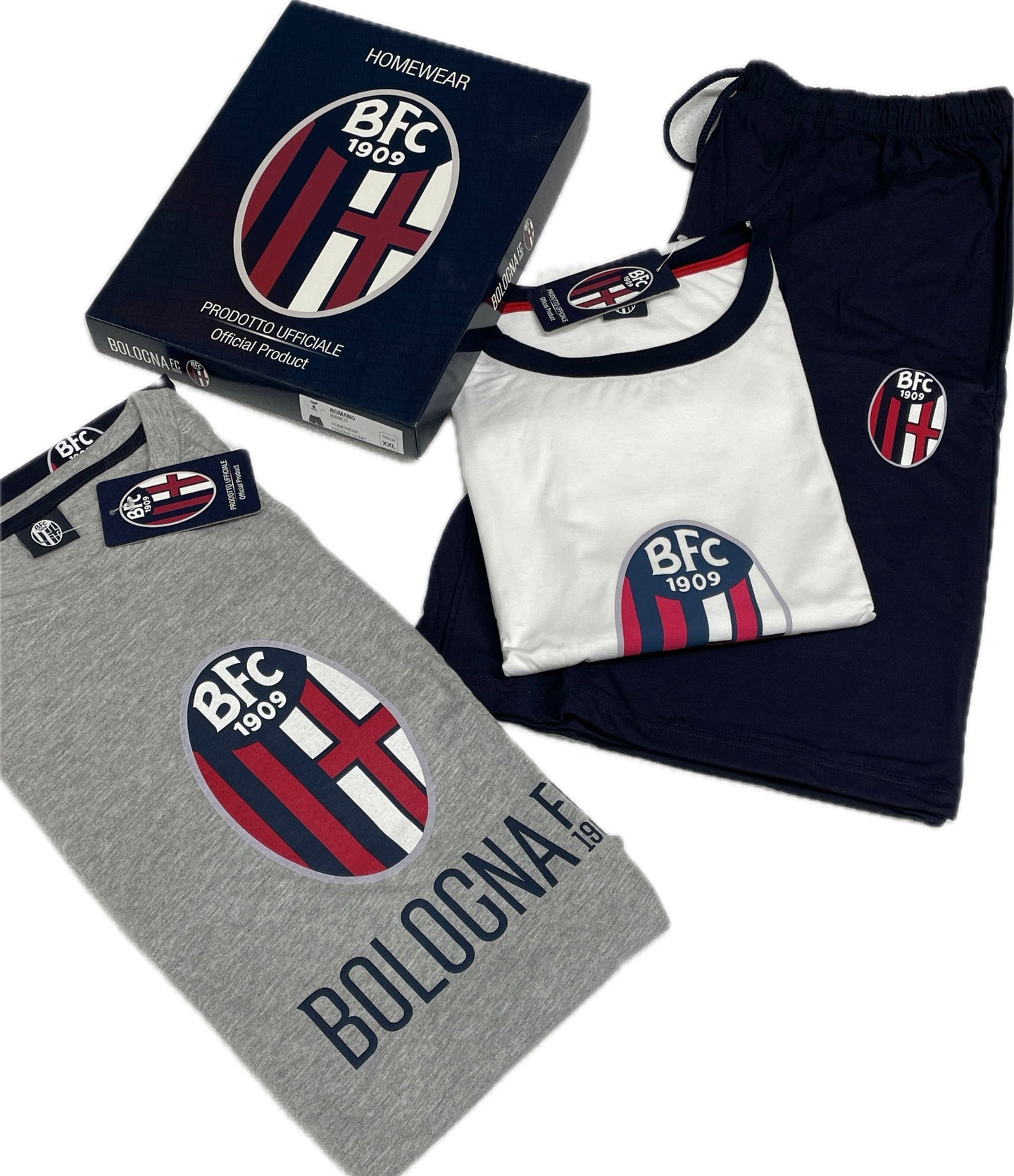 Official Product Bologna Completo Ufficiale Bologna T-shirt + pantaloncino Metà prezzo Magazzinieuropa