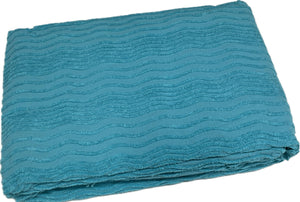 Onda Blu Copriletto in Ciniglia 100% cotone italiano Magazzinieuropa