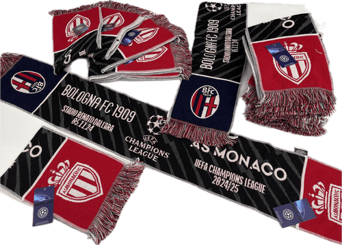 Perseo Trade srl Sciarpa As Monaco Ufficiale del Bologna FC1909 CHAMPIONS LEAGUE Magazzinieuropa