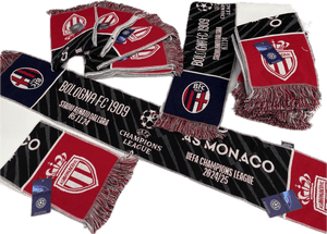 Perseo Trade srl Sciarpa As Monaco Ufficiale del Bologna FC1909 CHAMPIONS LEAGUE Magazzinieuropa