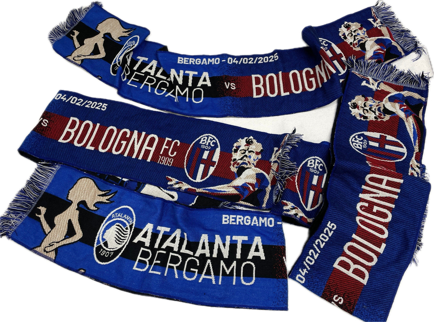 Perseo Trade srl Sciarpa Coppa Italia Atalanta Bergamo Vs Bologna BFC1909 24/25 Ufficiale Vittoria Magazzinieuropa