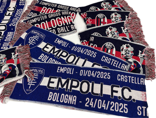 Perseo Trade srl Sciarpa Coppa Italia Empoli Vs Bologna BFC1909 24/04/25 Ufficiale Magazzinieuropa