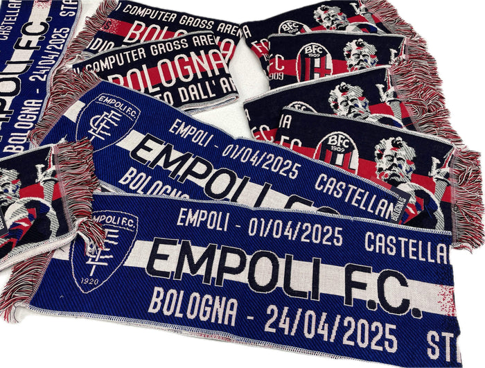 Perseo Trade srl Sciarpa Coppa Italia Empoli Vs Bologna BFC1909 24/04/25 Ufficiale Magazzinieuropa