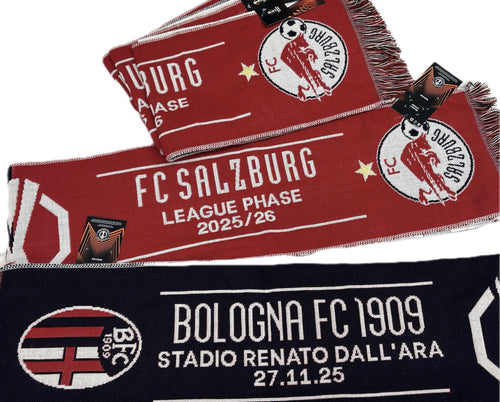 Perseo Trade srl Sciarpa Europa League FC SALZBURG Vs Ufficiale del Bologna BFC 2025/26 Magazzinieuropa