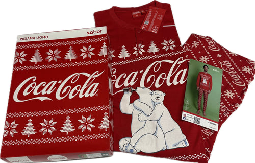 Sabor Pigiama Coca-Cola in calco cotone 100% Uomo ragazzo 2026 Magazzinieuropa
