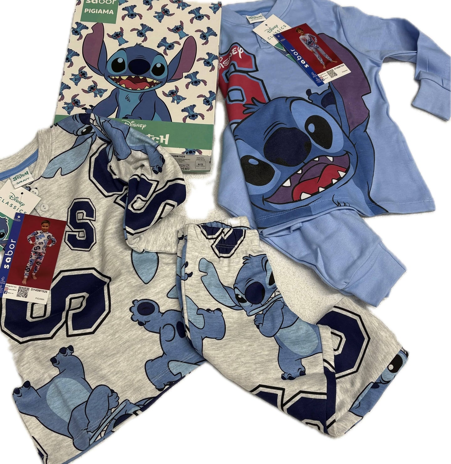 Sabor Pigiama Lilo e Stitch cotone felpato 100% 25/26 Magazzinieuropa