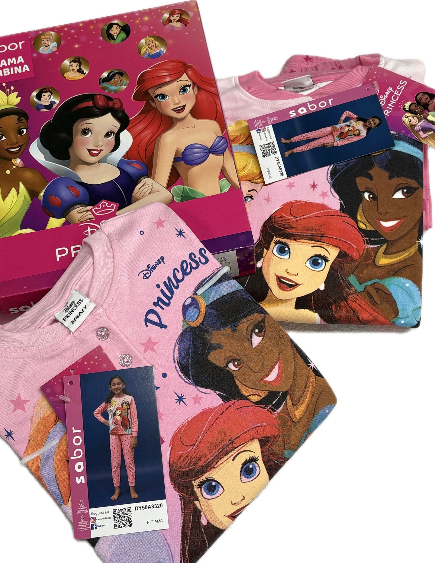 Sabor Pigiama Princess caldo cotone 100% 25/26 Disney Magazzinieuropa