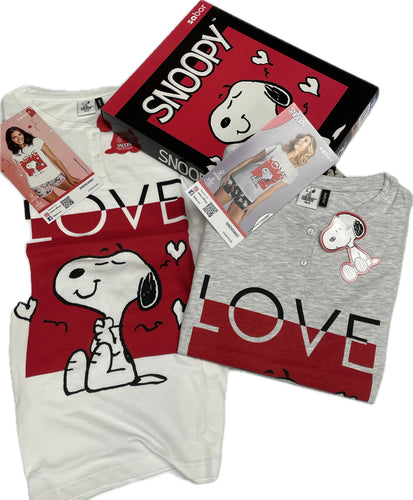 Sabor Pigiama ragazza Snoopy 100% cotone corto Magazzinieuropa
