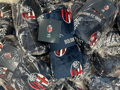 Sabor Plaid FC Bologna Coral 210x150 invernale FC 1909 Ufficiale 2025/26 matrimoniale Magazzinieuropa
