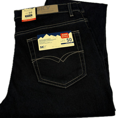 Skytshirt Jeans felpati imbottito foderato in pile elasticizzati Sky jeanswear Magazzinieuropa