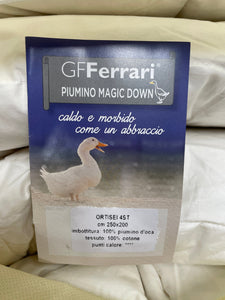 Trapuntificio Bergamasco Piumino 100% d'oca Ortisei 4stagioni interno GFFerrari matrimoniale Magazzinieuropa
