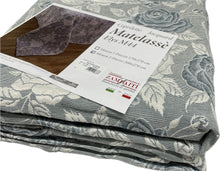 Carica l&#39;immagine nel visualizzatore di Gallery, Zambaiti Copriletto Jacquard Matelassè fatto in Italia Fiorato classico Magazzinieuropa